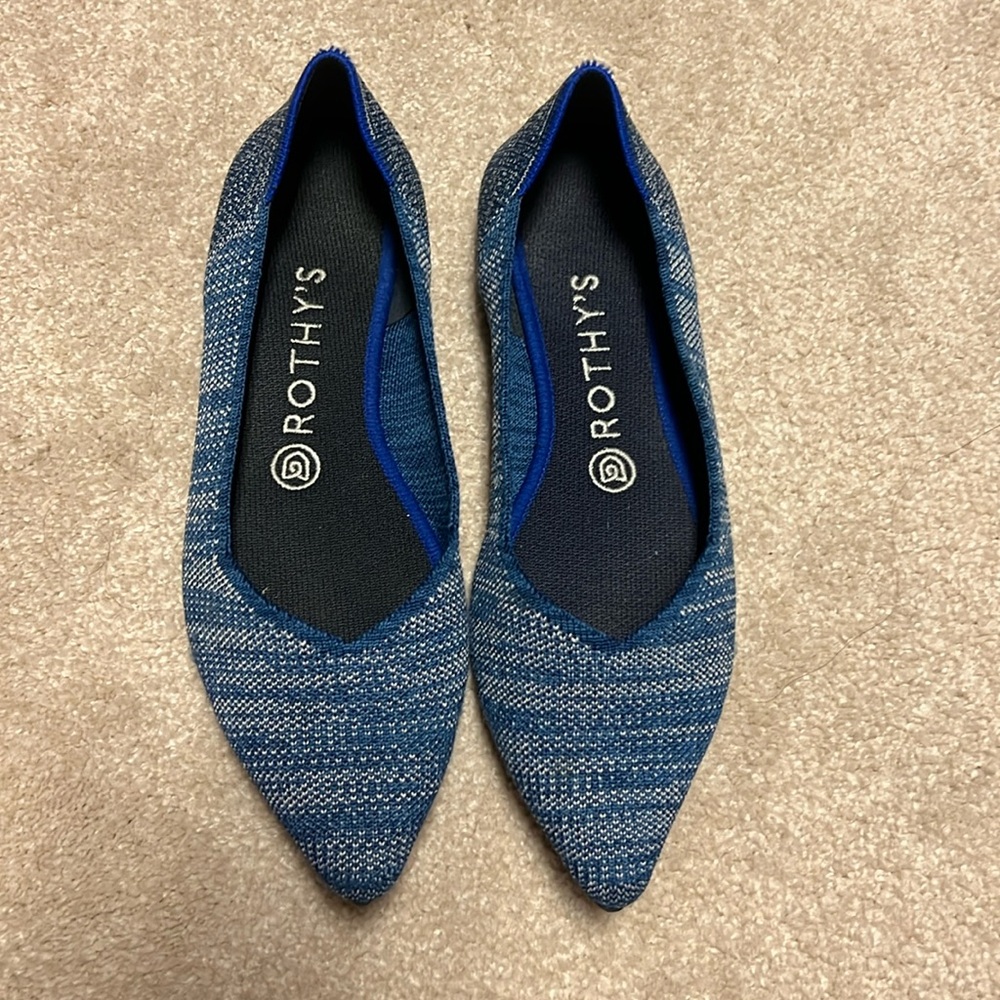 Rothy’s The Point 8.5 Blue Multi